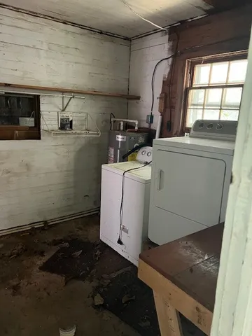 a view of room with a wooden floor