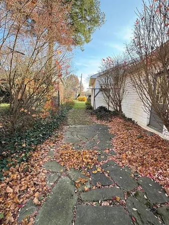 a view of a house with a backyard