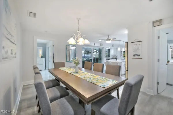 a view of a dining room and livingroom view