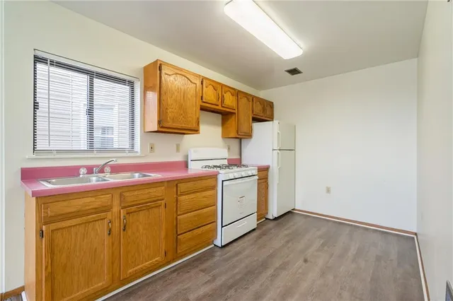 an empty room with closet