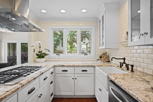 a workspace with furniture and window