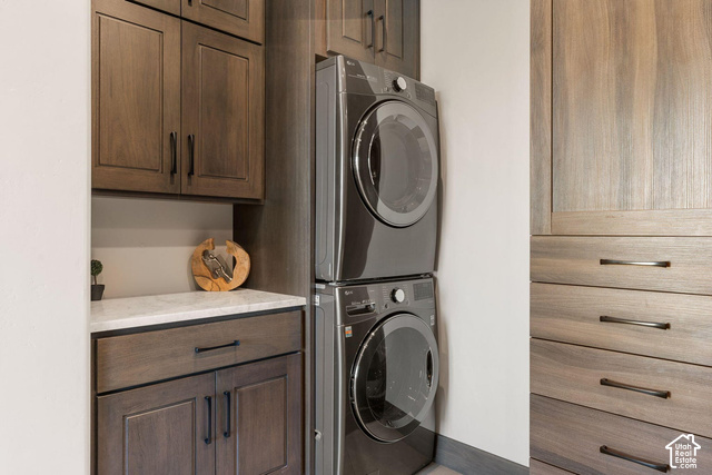 3652 South Cypress Road Hurricane, UT 84737 - Photo 44 of 81 Integrated laundry appliances, wood-finish cabinetry, white countertop, and built-in drawers