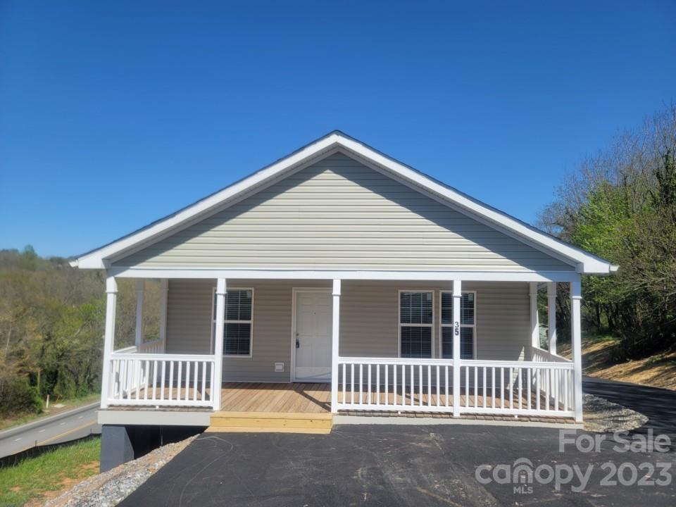 a view of a house with a deck