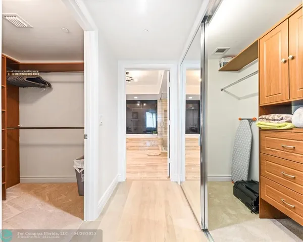 a view of a walk in closet