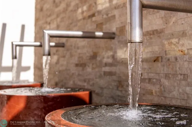 a view of yard from a building