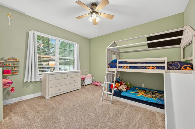 a storage room with furniture and a window