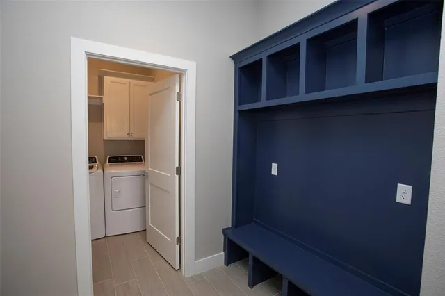 a room with storage and utility