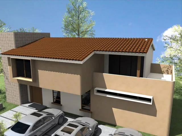 a view of backyard of a house