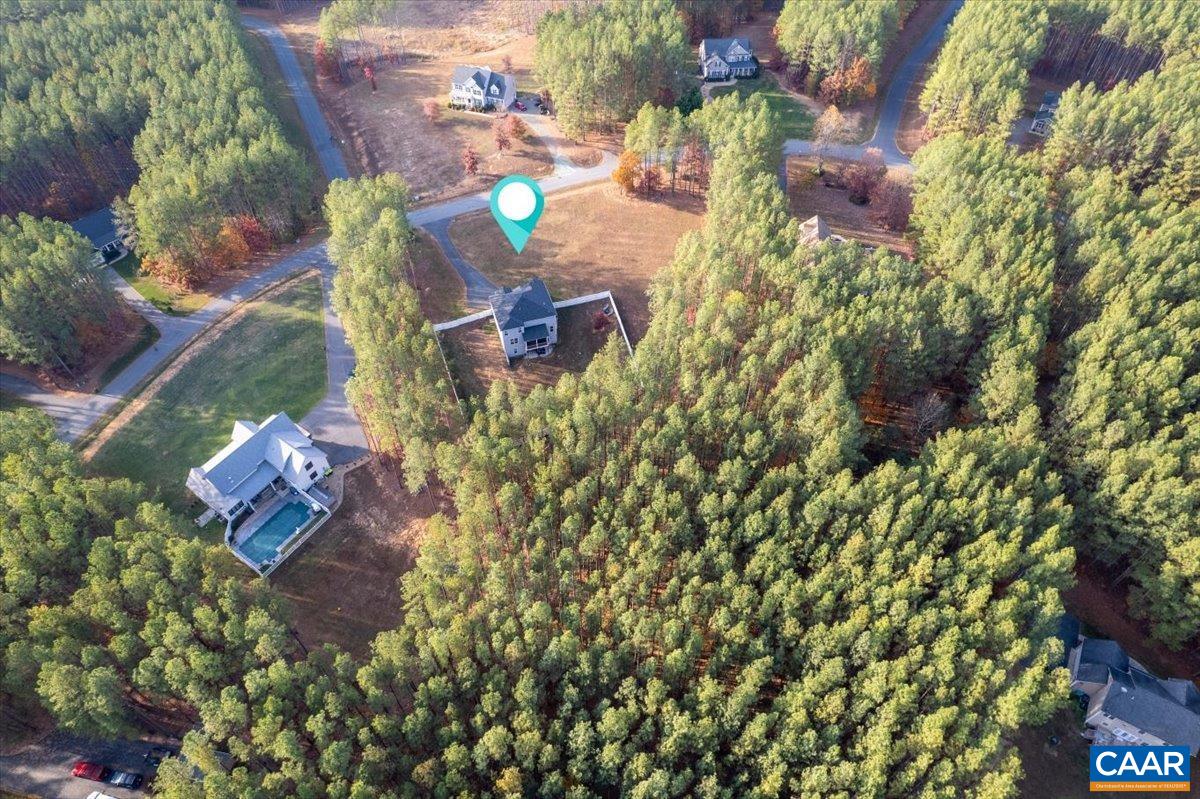 481 Country Creek Way Palmyra, VA 22963 - Photo 50 of 66 an aerial view of a house with a garden