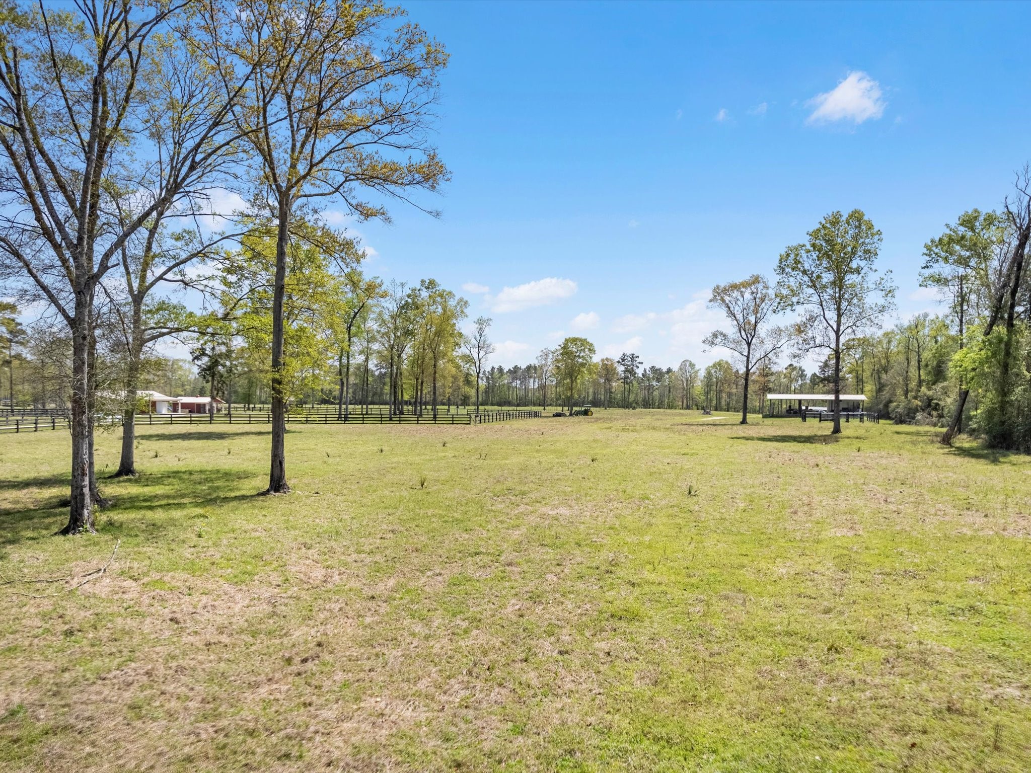1164 County Road 332 Cleveland, TX 77327 - Photo 18 of 24 a view of a field with trees in the background