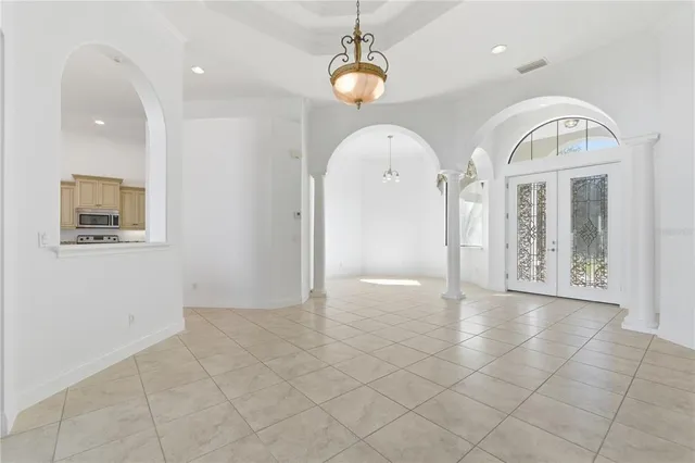 a view of a livingroom with wooden floor