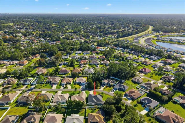 an aerial view of multiple house
