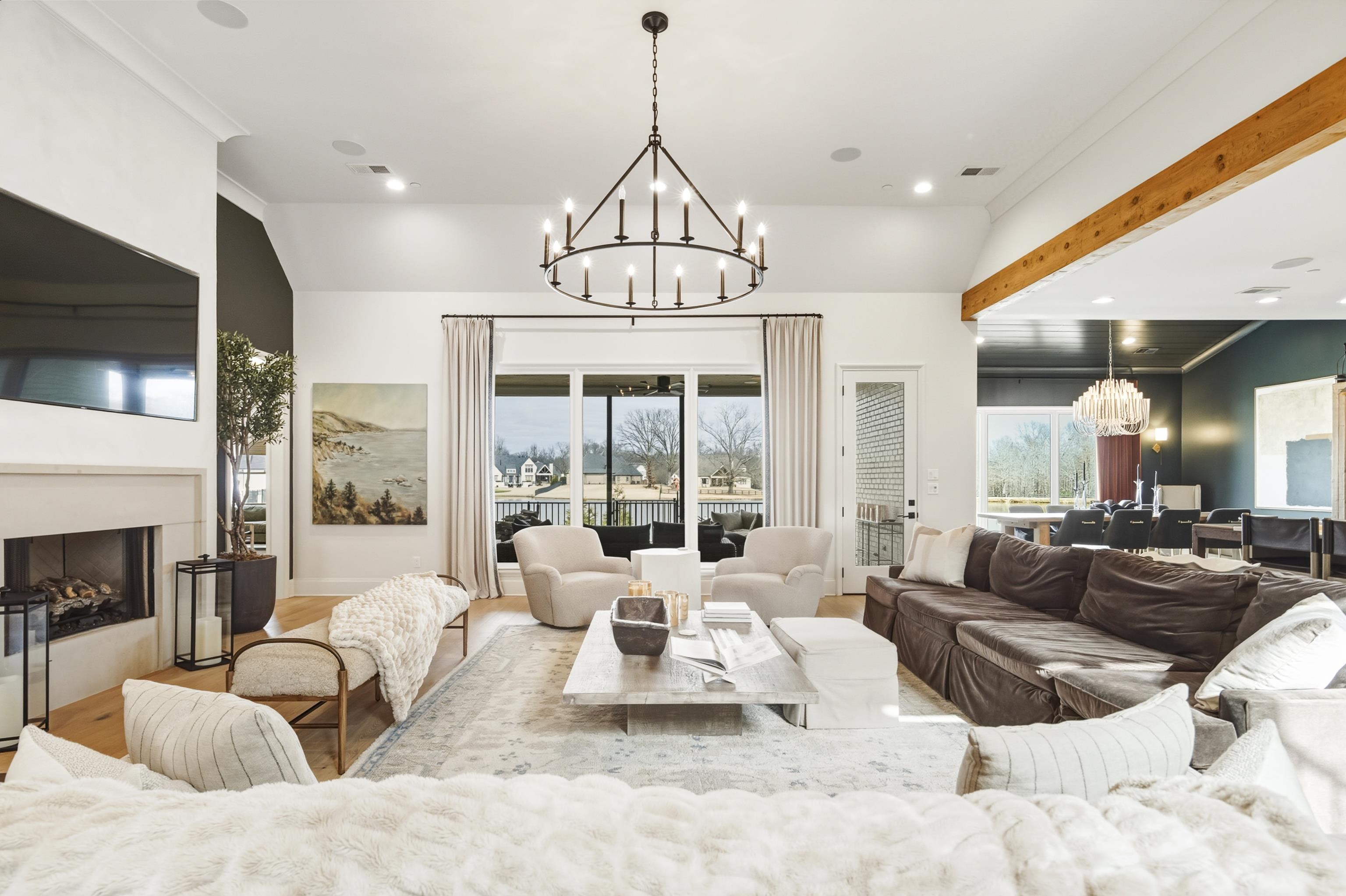 160 North Lake Road Piperton, TN 38017 - Photo 8 of 40 a view of a livingroom with furniture window and a chandelier