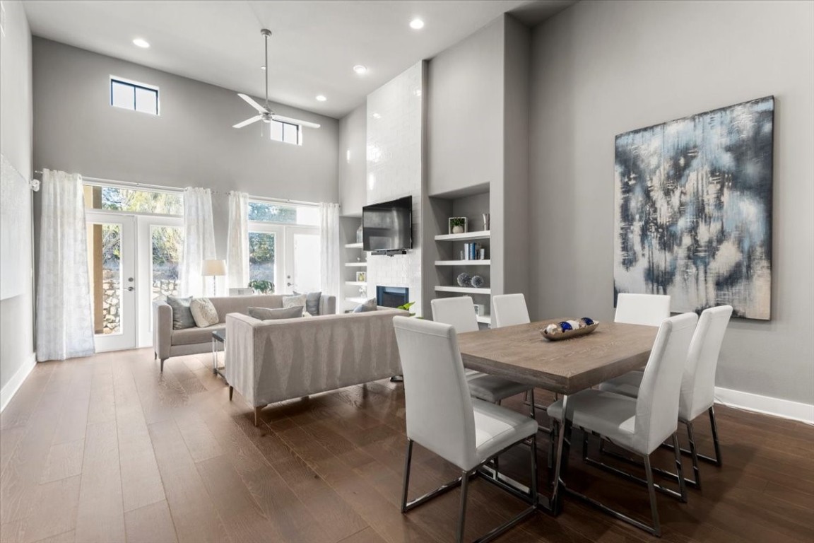 8200 Southwest Parkway, Unit 503 Austin, TX 78735 - Photo 1 of 1 a view of a dining room with furniture and wooden floor