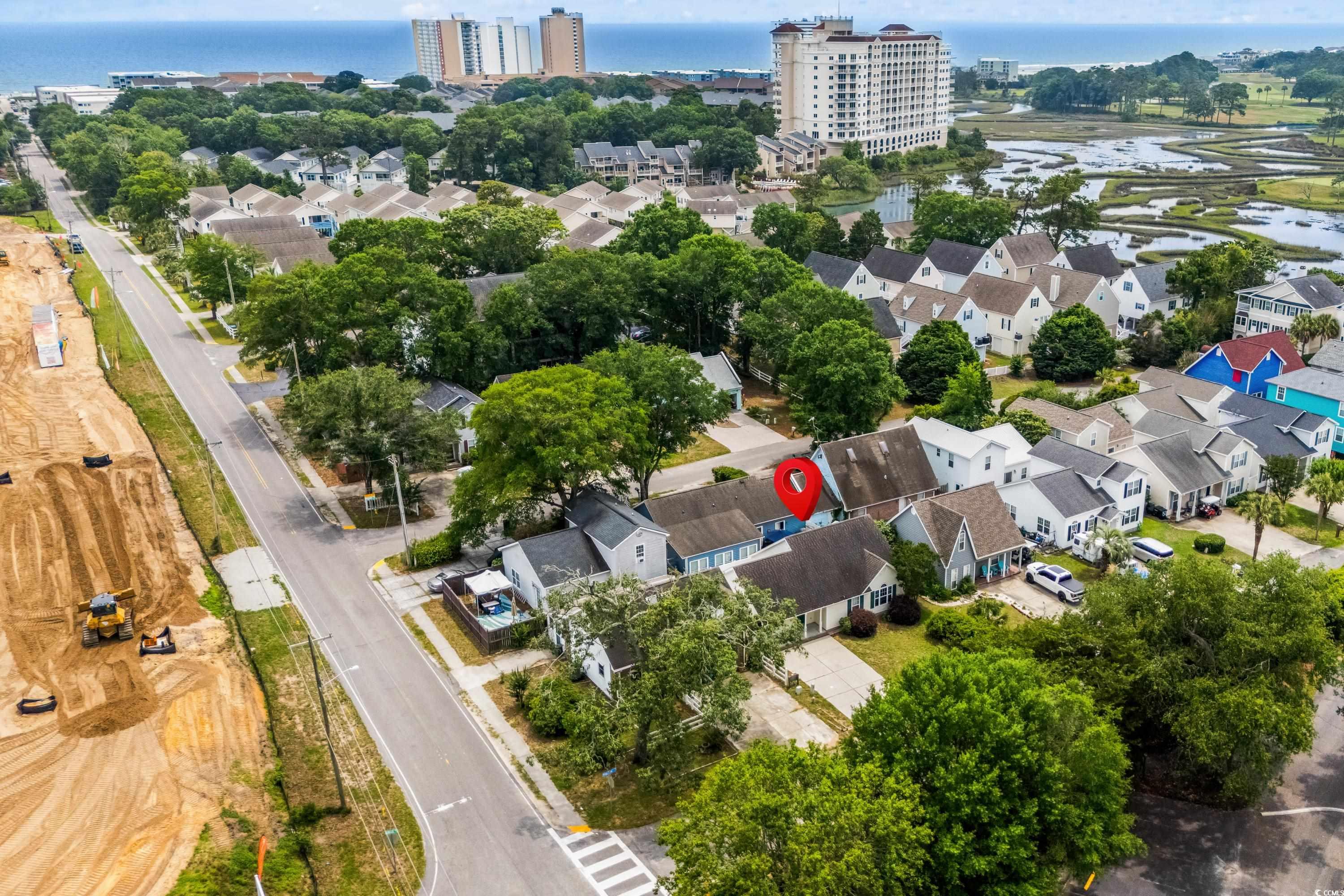 9580 Kings Road Myrtle Beach, SC 29572 - Photo 3 of 24 Aerial perspective of suburban area with a nearby