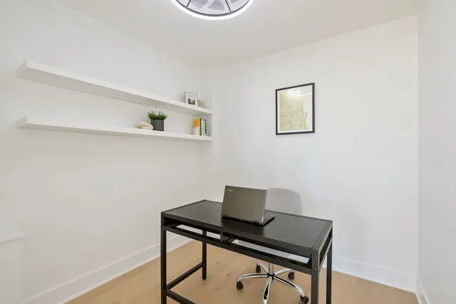 a view of a workspace with a window