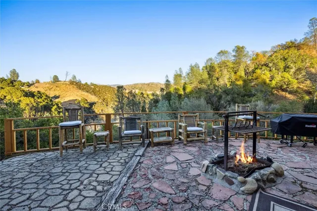 a view of a lake with mountains in the background