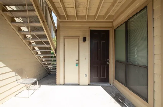 a view of an entryway with staircase