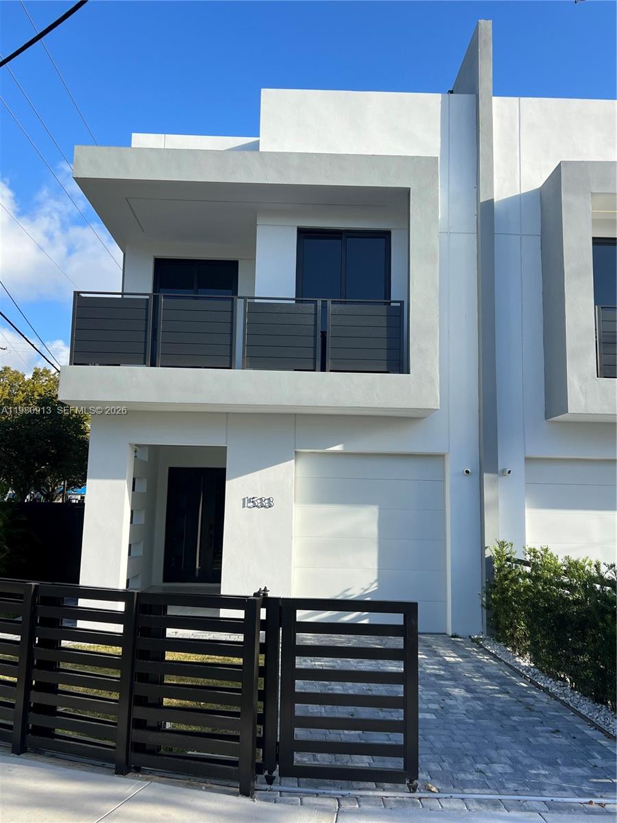 a front view of a house
