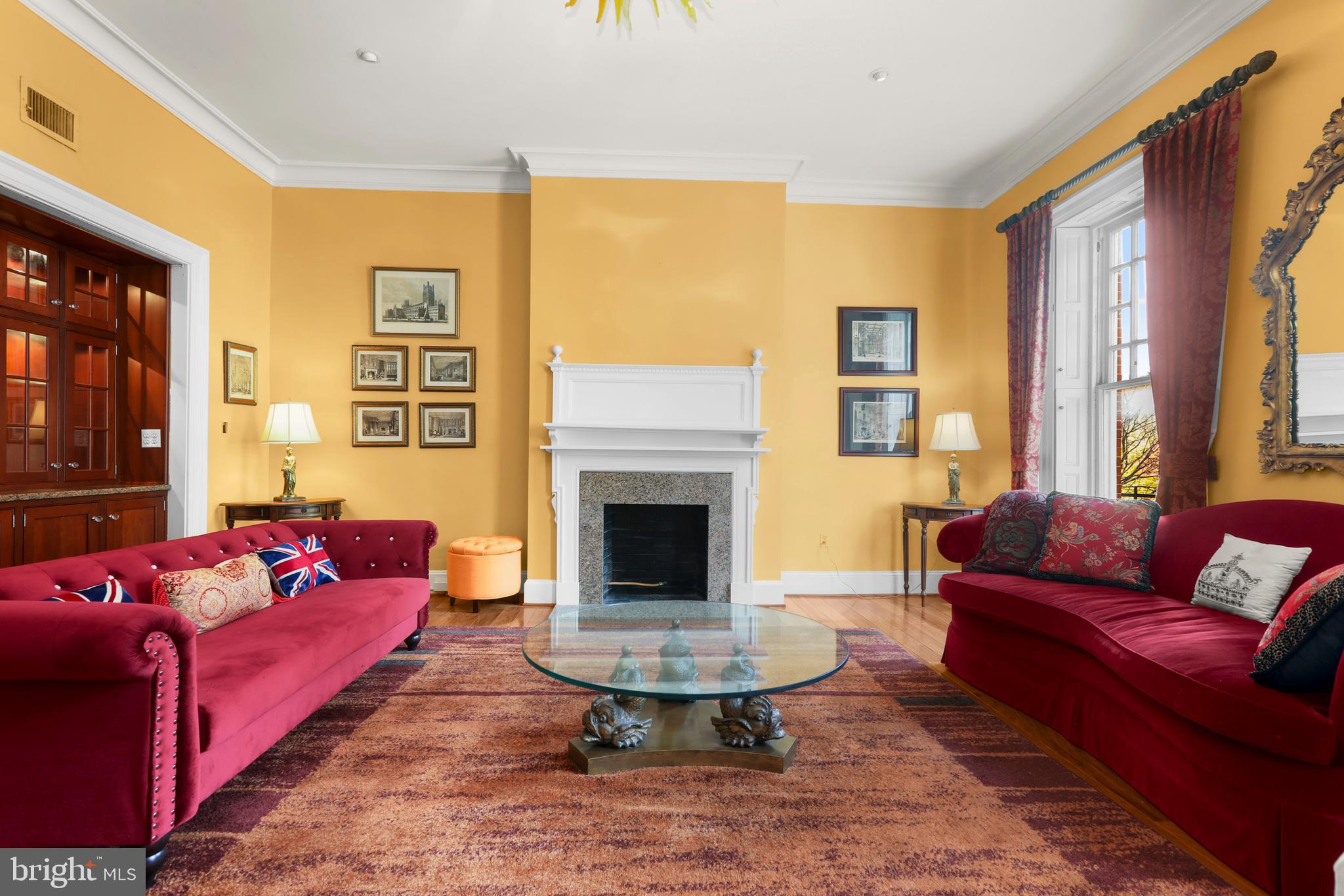1007 North Calvert Street Baltimore, MD 21202 - Photo 14 of 43 a living room with furniture or couch and a fireplace