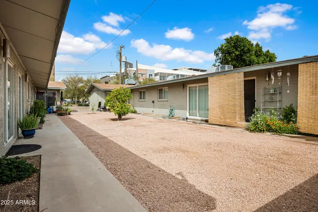 a view of a house with a patio