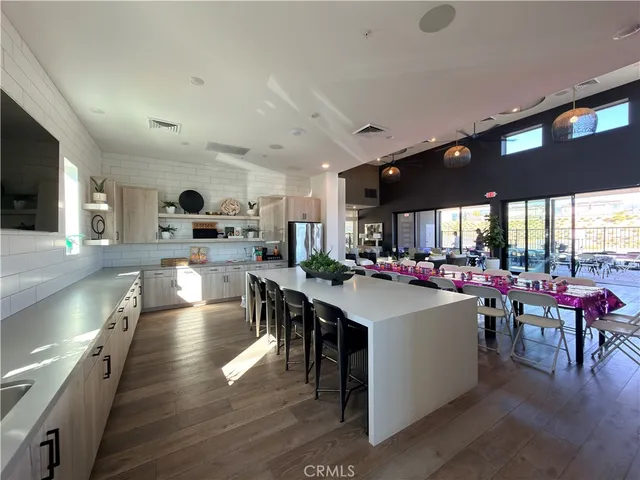 a kitchen with lots of counter top space