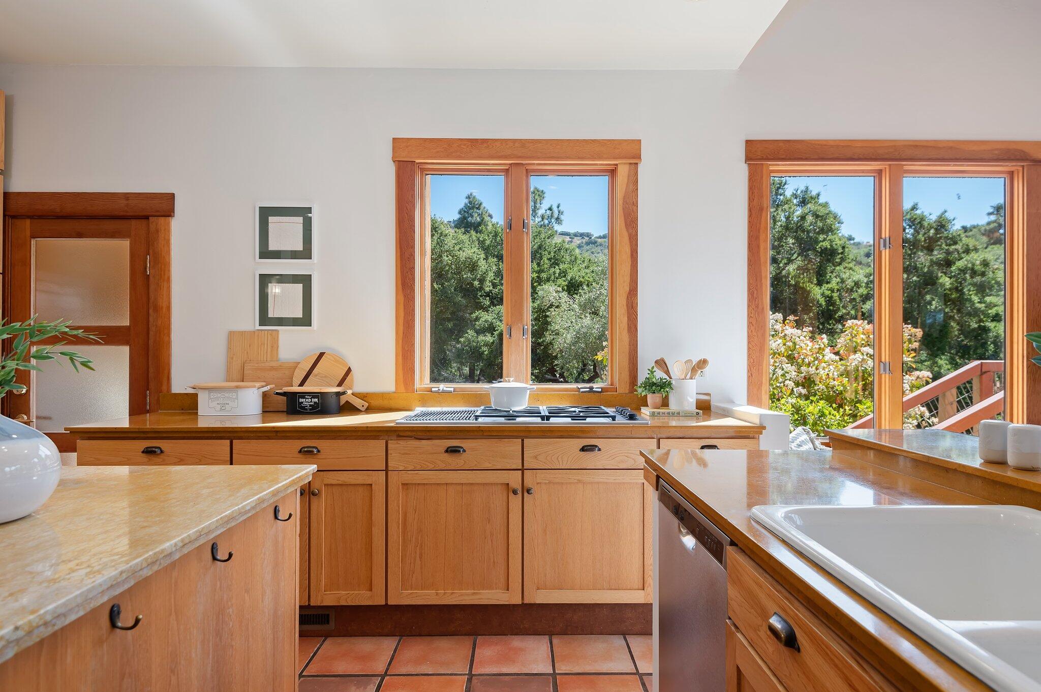 1545 San Roque Road Santa Barbara, CA 93105 - Photo 17 of 47 Grand Kitchen w/ Views