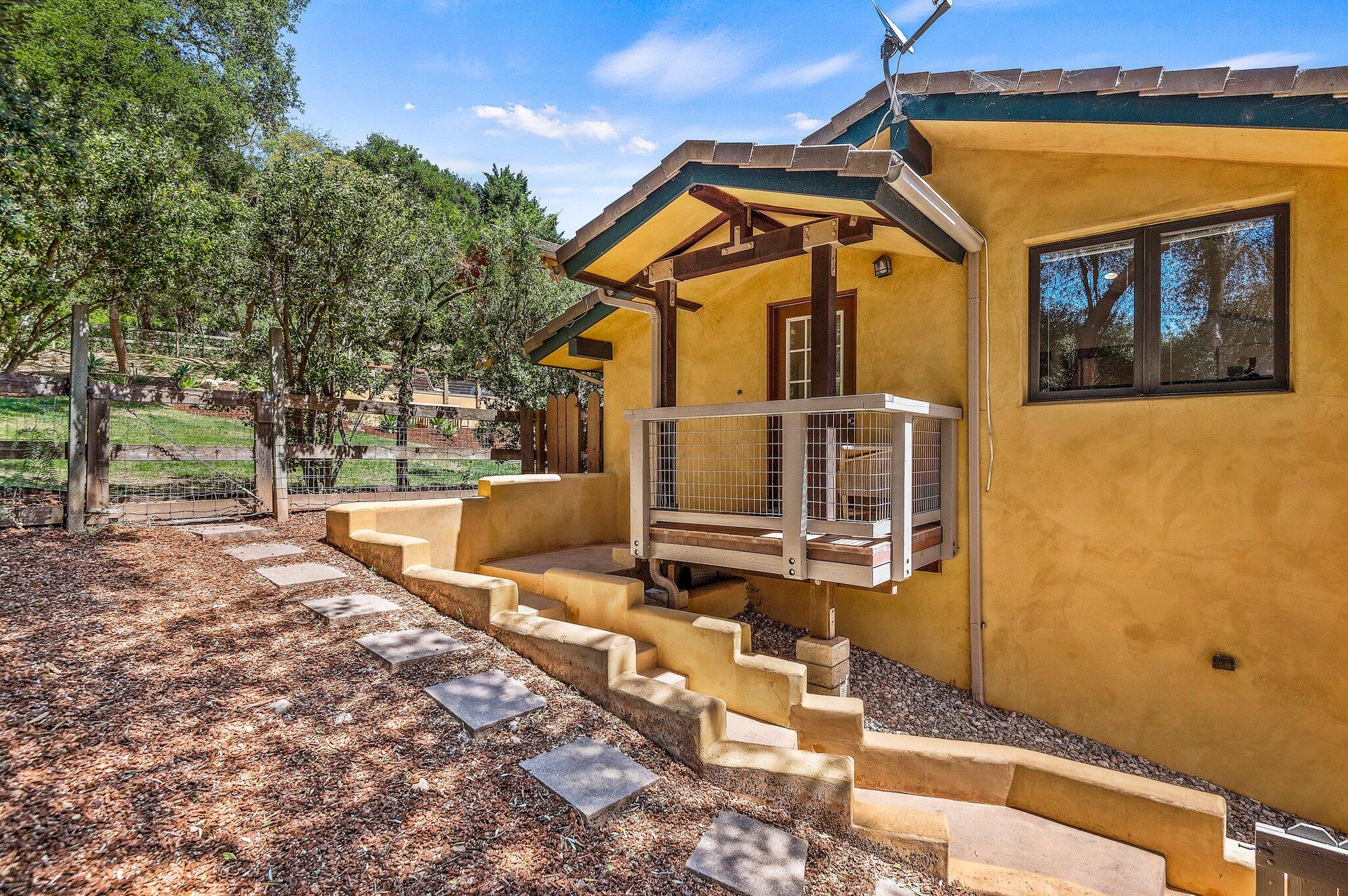 1545 San Roque Road Santa Barbara, CA 93105 - Photo 38 of 47 Auxiliary Structure Yard and Entrance