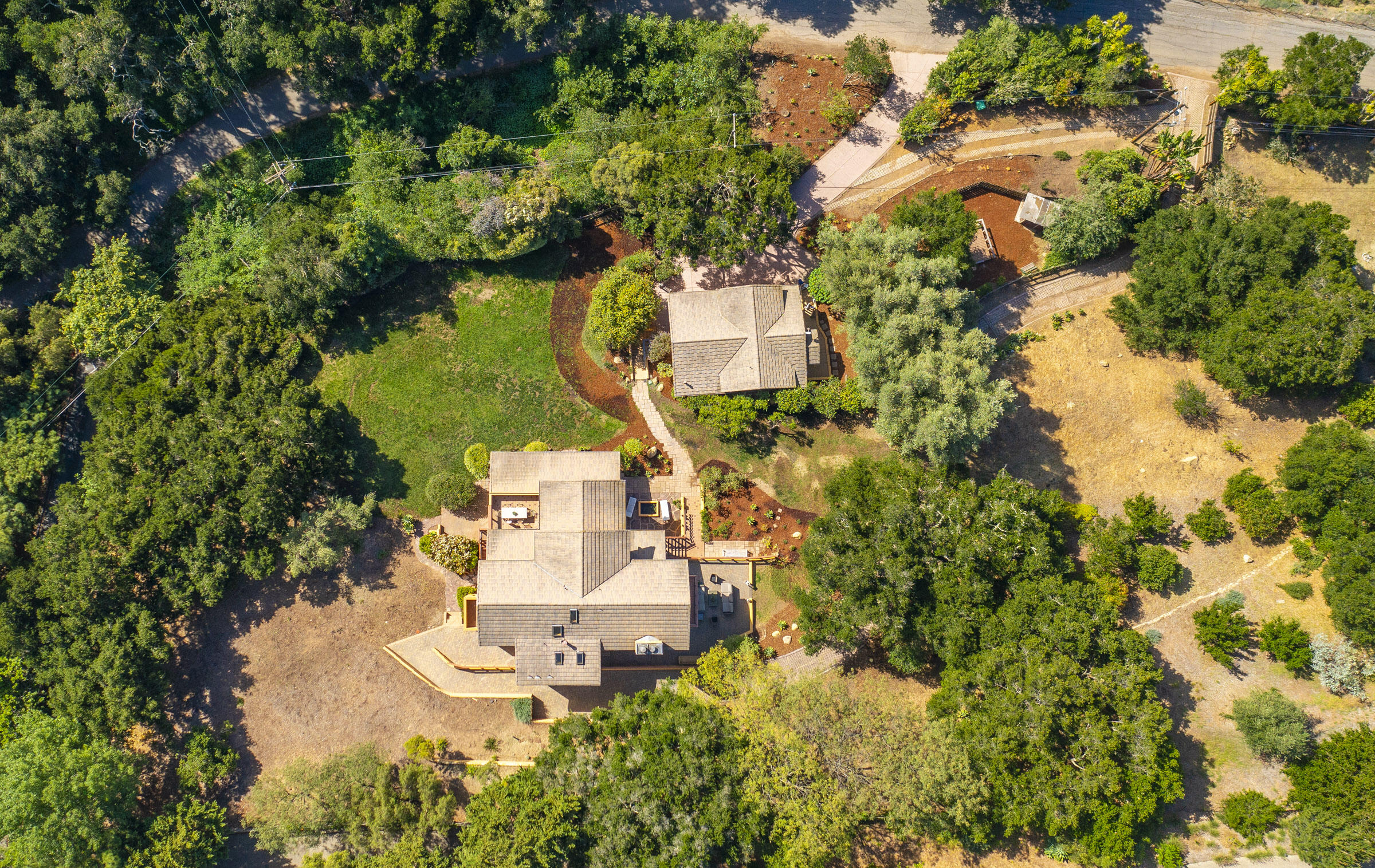 1545 San Roque Road Santa Barbara, CA 93105 - Photo 46 of 47 Aerial Main and Guest
