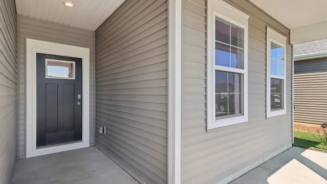 a view of front door of house