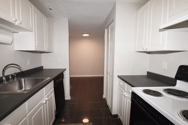 a kitchen that has a sink and a stove