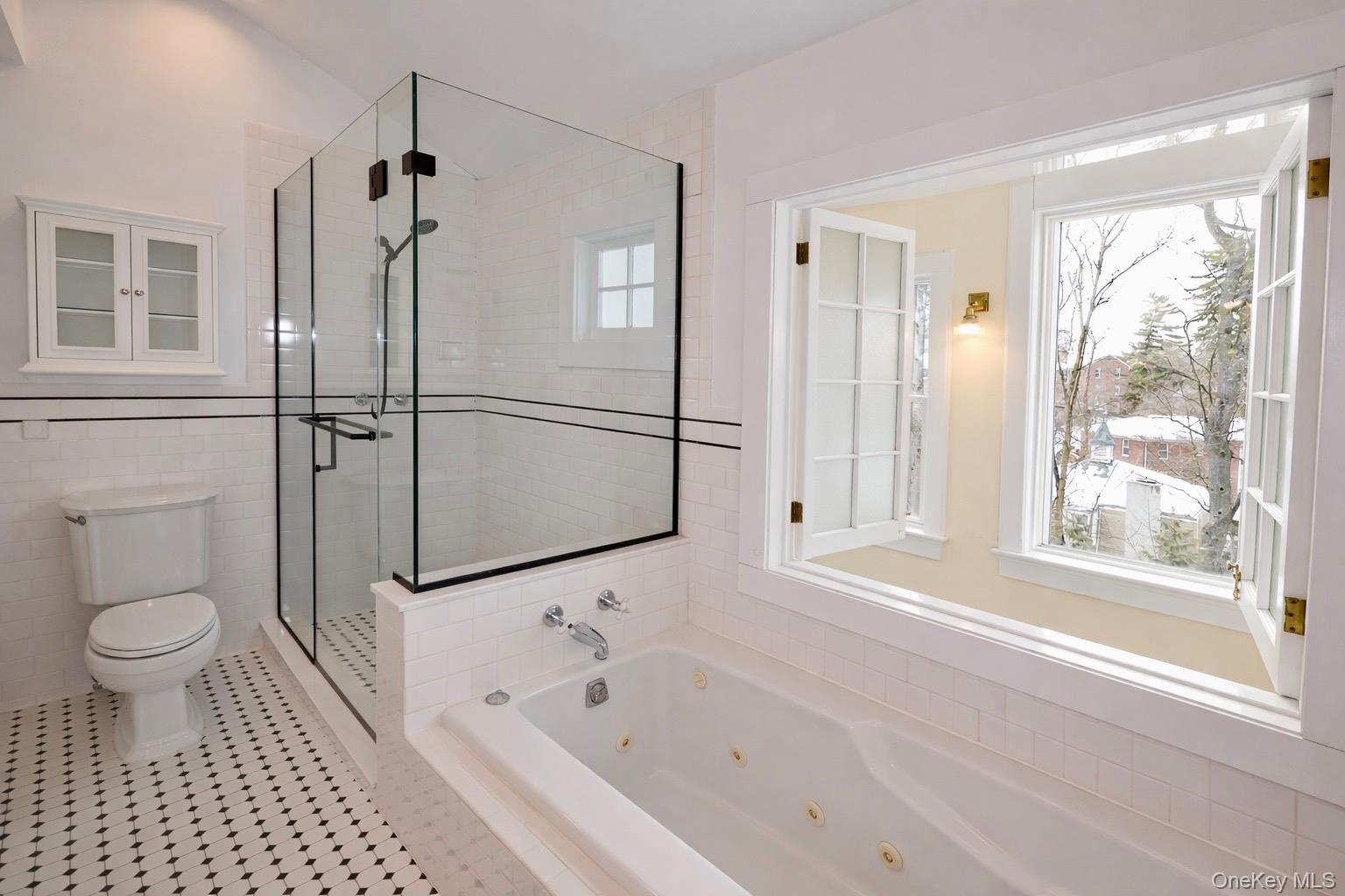 16 Clinton Avenue Dobbs Ferry, NY 10522 - Photo 18 of 26 a bathroom with a bathtub toilet and a shower