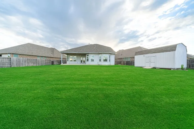 a view of a lake with a city view