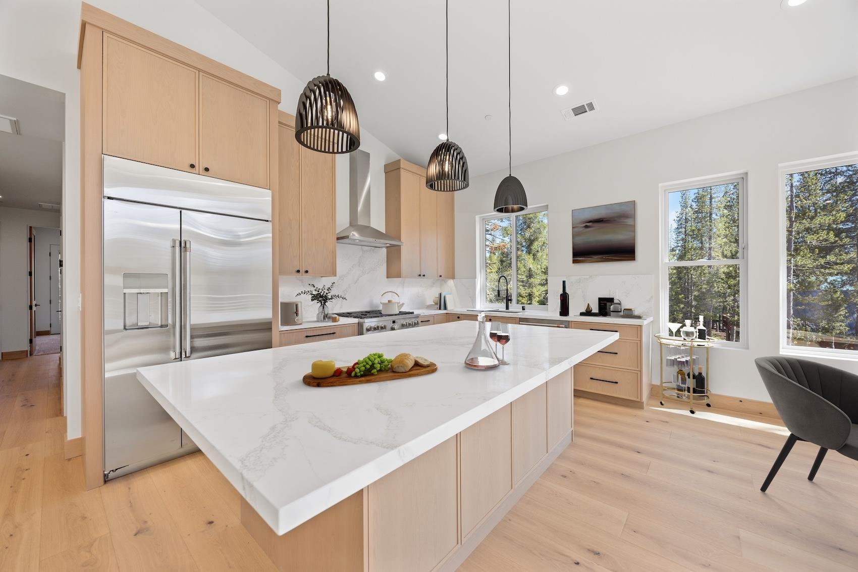 7350 Cascade Road Soda Springs, CA 95728 - Photo 6 of 27 a large kitchen with kitchen island a large counter top space appliances and living room