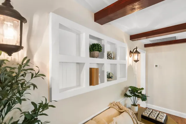a view of water heater room with staircase