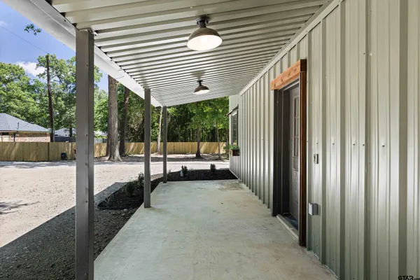 a view of a porch