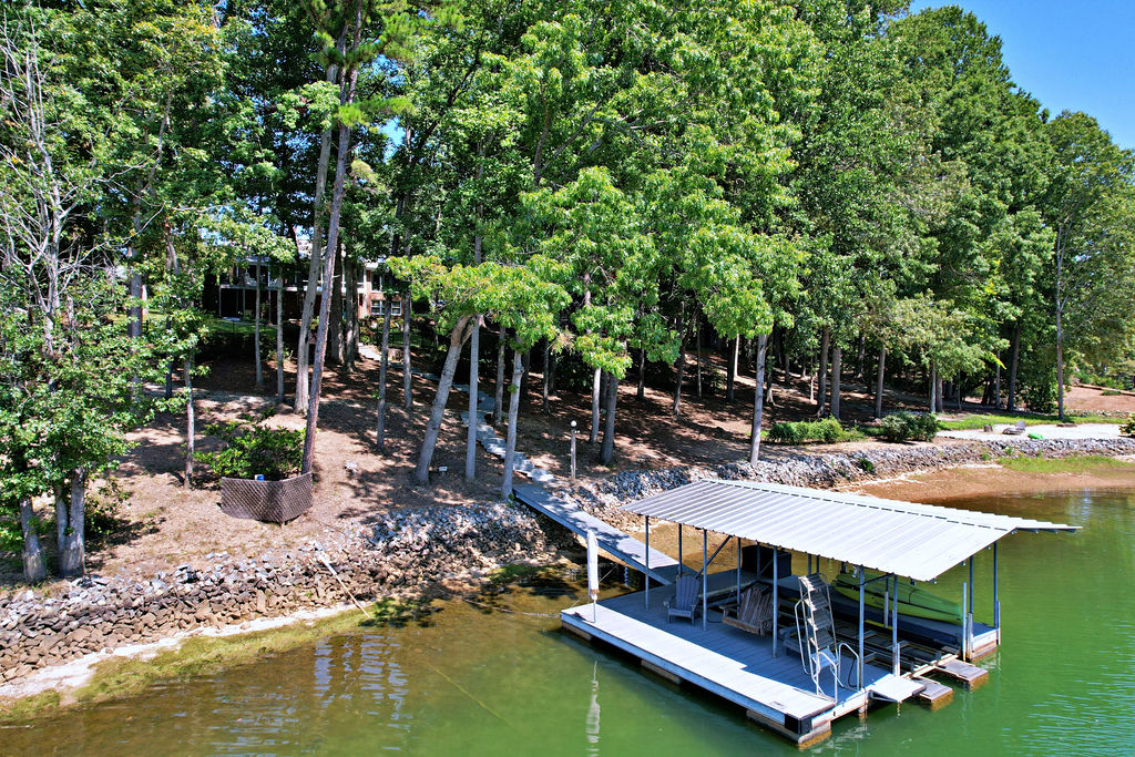 11001 Lake Ridge Lane Seneca, SC 29672 - Photo 44 of 50 Enjoy Lake Keowee from your covered dock along the tranquil shoreline.