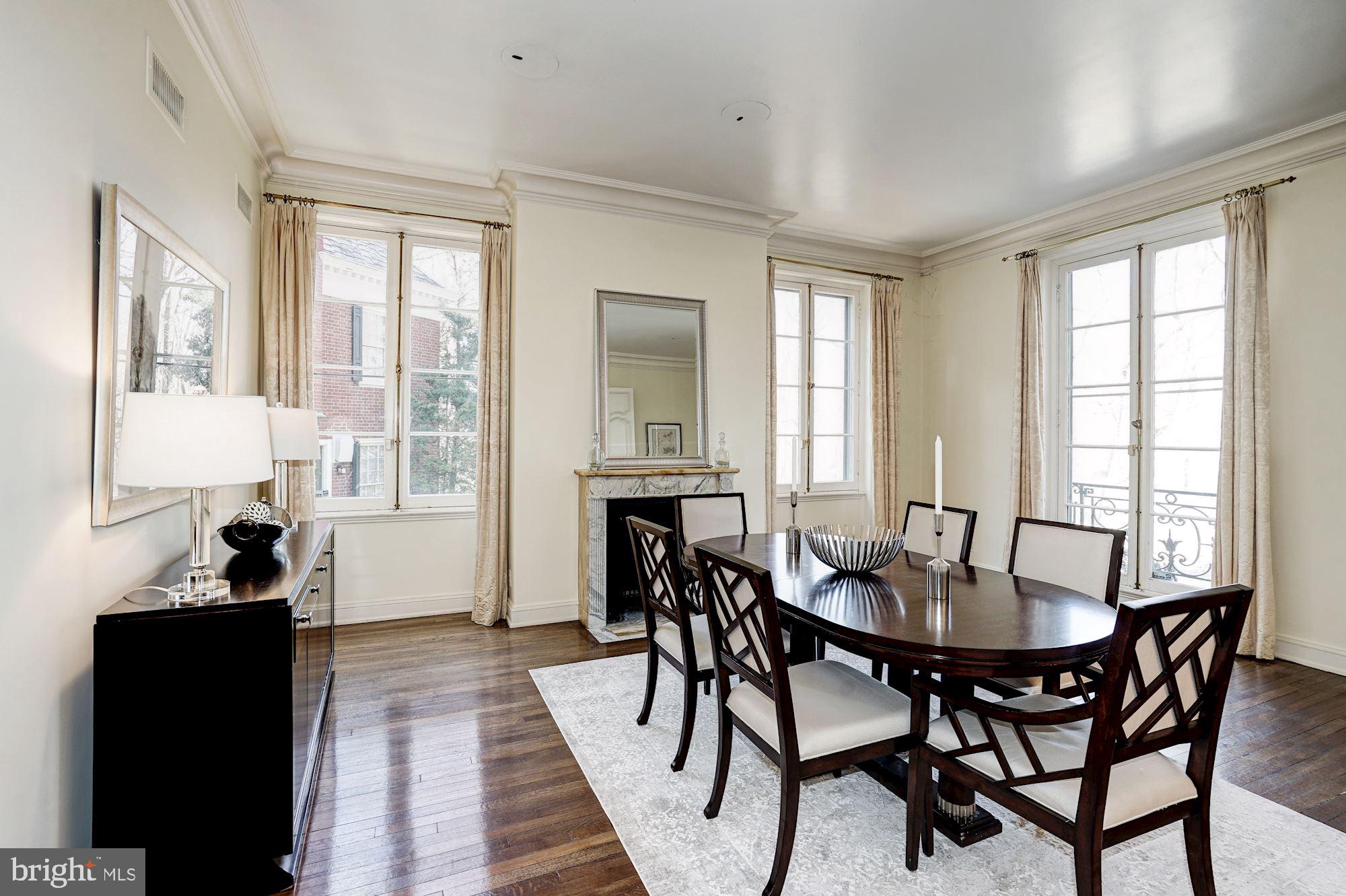 84 Kalorama Circle Northwest Washington, DC 20008 - Photo 6 of 45 a dining room with furniture window and wooden floor