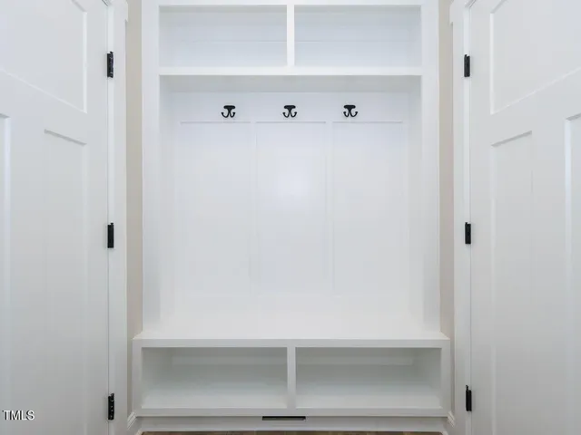 a close view of closet