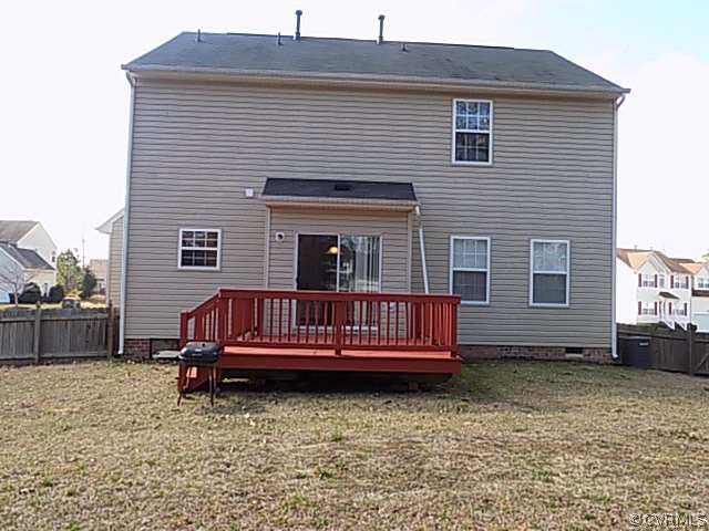 9324 Alcove Grove Road Chesterfield, VA 23832 - Photo 29 of 29 a view of backyard of house with wooden deck