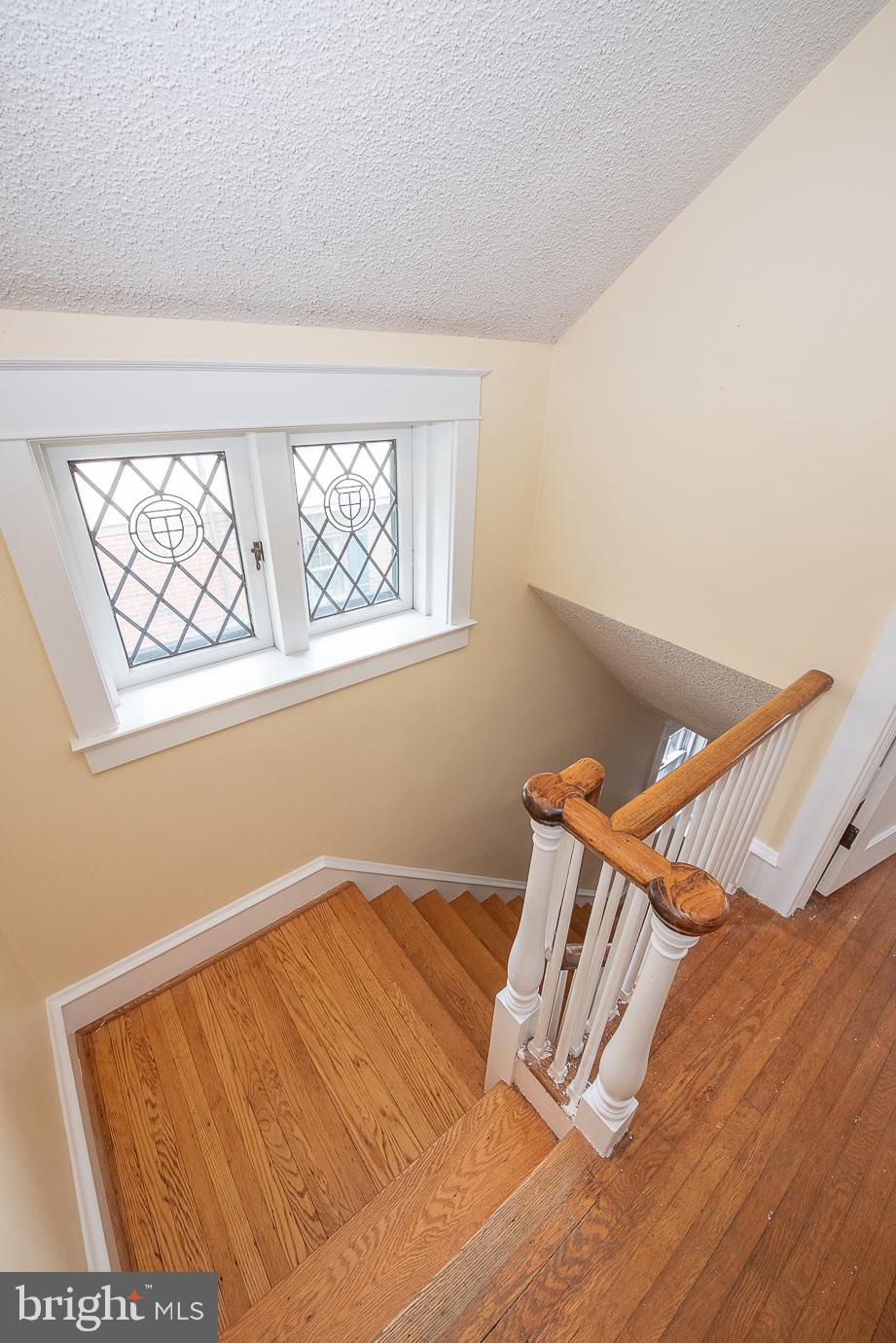 11 Mansfield Road Lansdowne, PA 19050 - Photo 16 of 44 Main Stairs and gorgeous leaded glass window