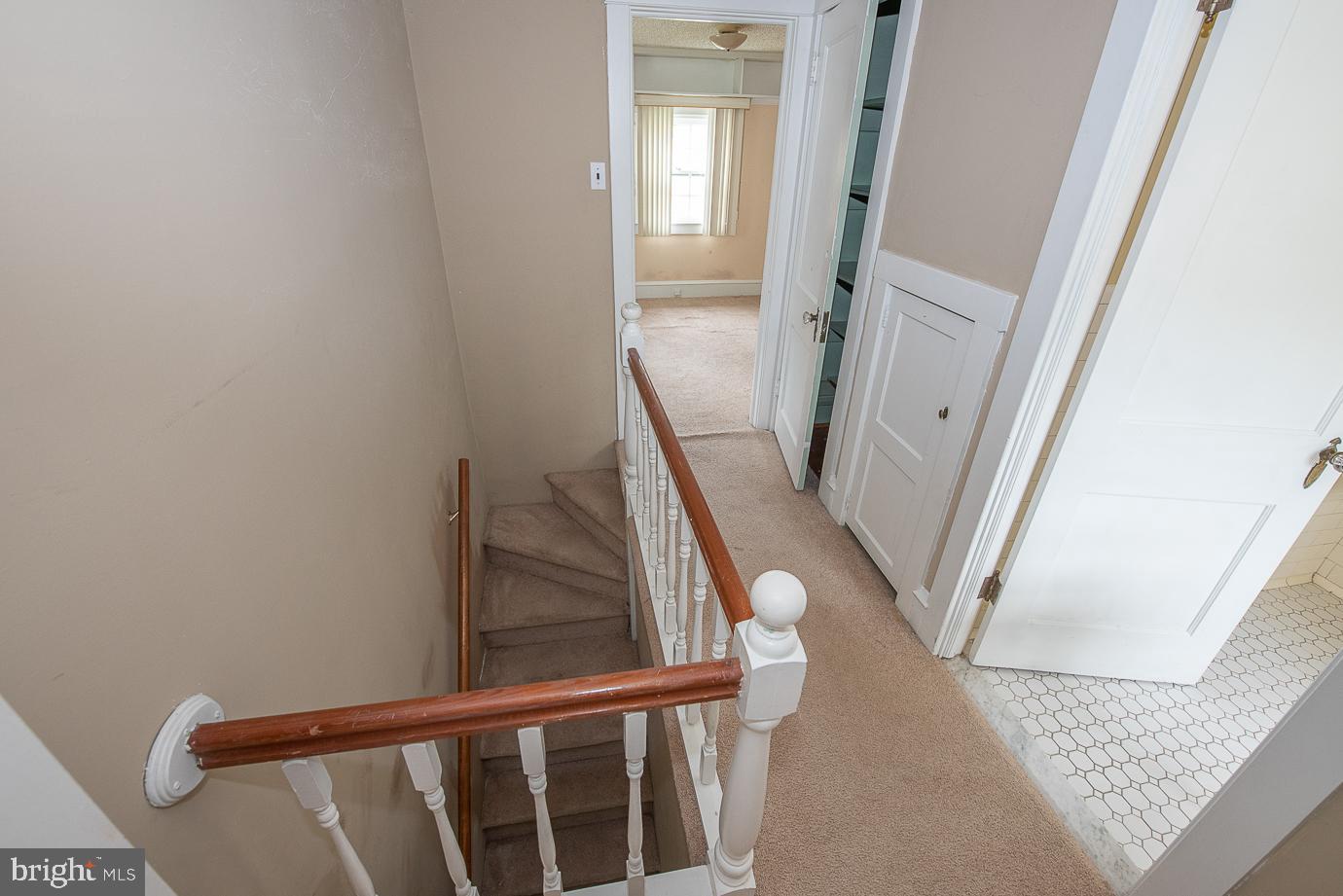 11 Mansfield Road Lansdowne, PA 19050 - Photo 25 of 44 Backstairs and Hallway to Bathroom 3 and Bedroom 4
