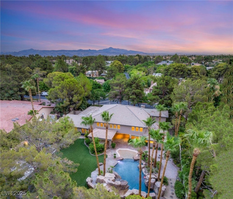 105 Quail Run Road Henderson, NV 89014 - Photo 80 of 88 Aerial view at dusk of view of pool