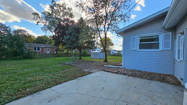 a house view with a garden space