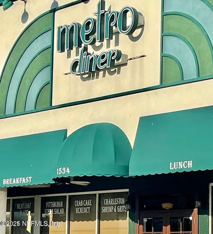 a front view of a building with entryway