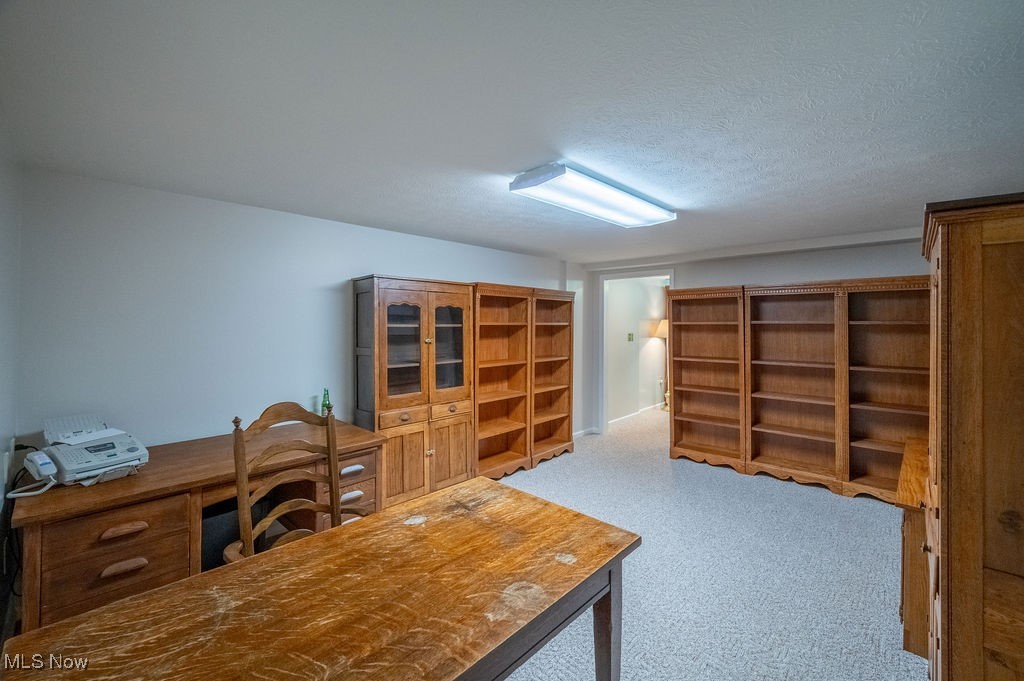 1252 New England Ridge Road Washington, WV 26181 - Photo 39 of 50 Office area with light colored carpet and a textured ceiling