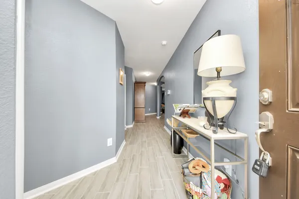 a bathroom with a sink a mirror and a shower