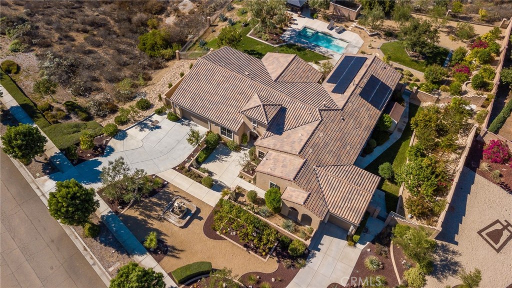 845 Alpine Meadows Lane Riverside, CA 92506 - Photo 37 of 57 an aerial view of a house with garden space and street view