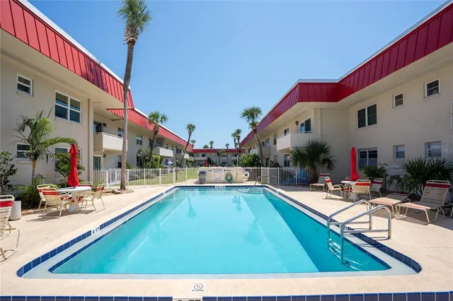 a view of a volley ball court