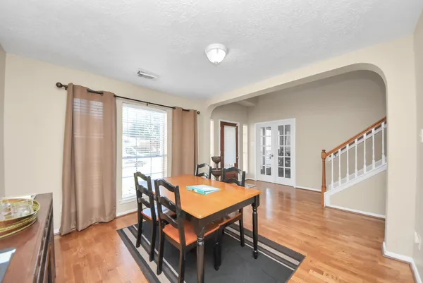 a view of a livingroom with furniture and window
